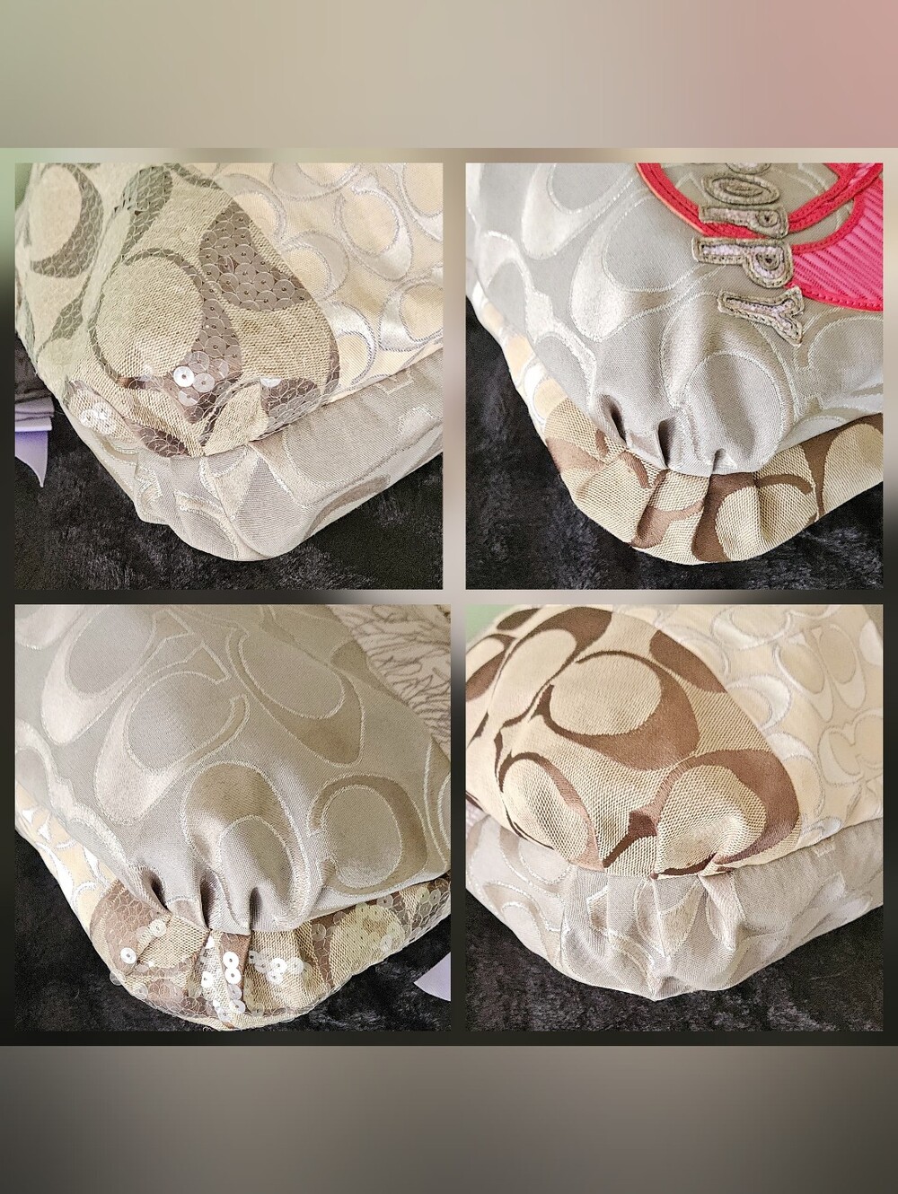 COACH RARE 2011 POPPY PATCHWORK SWING HOBO - Picture 6 of 10
